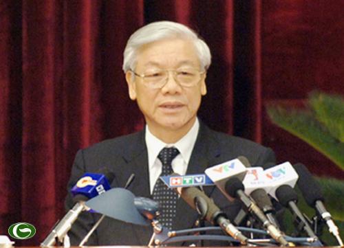 Tổng Bí thư Nguyễn Phú Trọng phát biểu bế mạc - Ảnh: VGP 